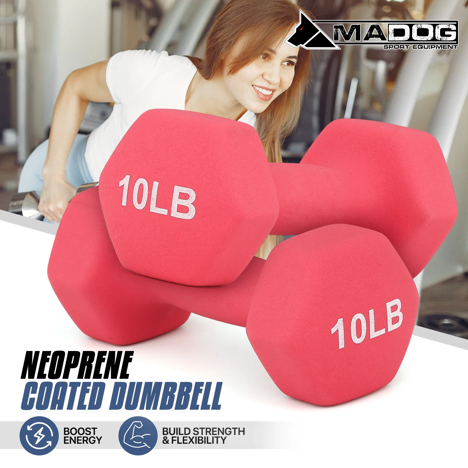 2x 10LB Grip Workout Dumbbel