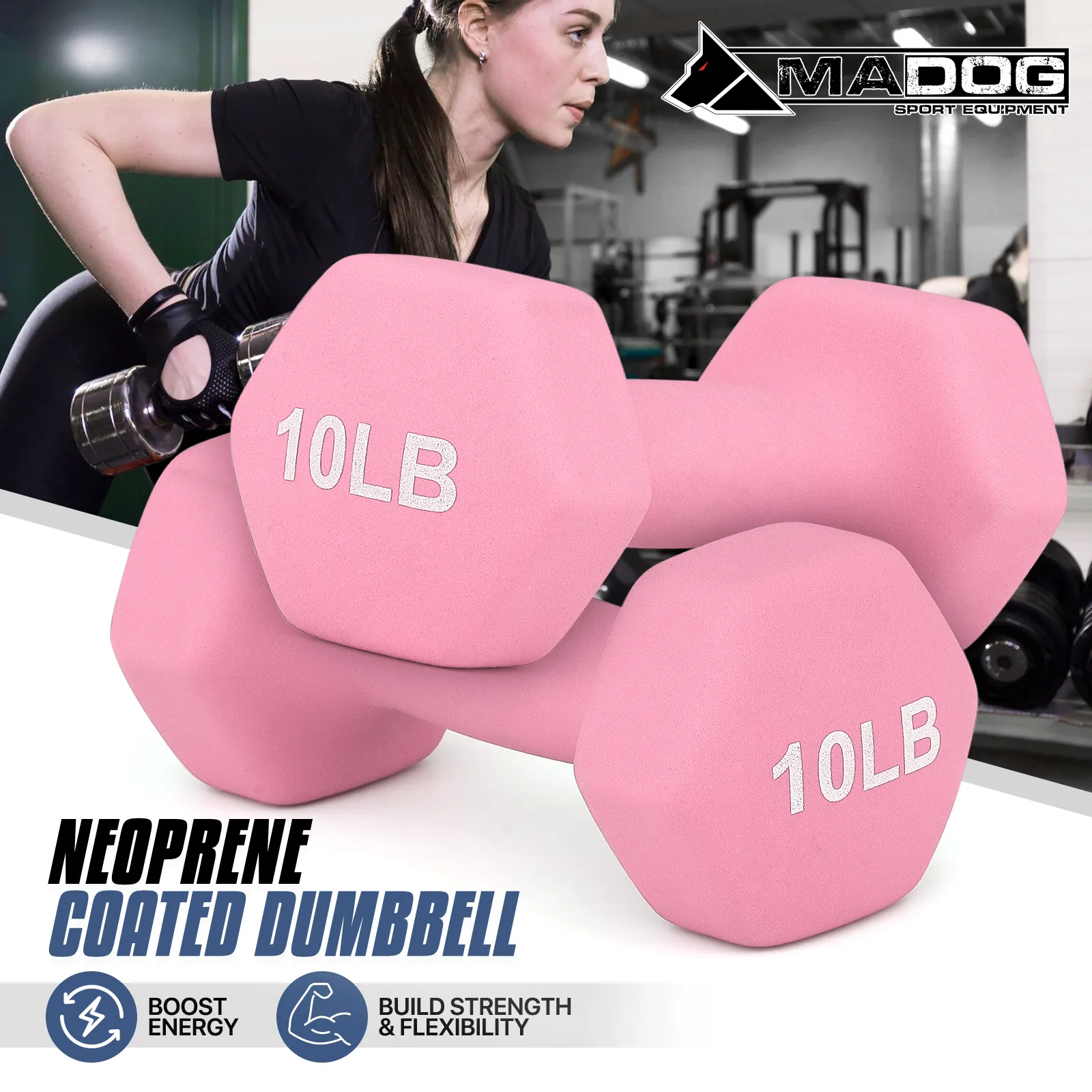 2x 10LB Grip Workout Dumbbel