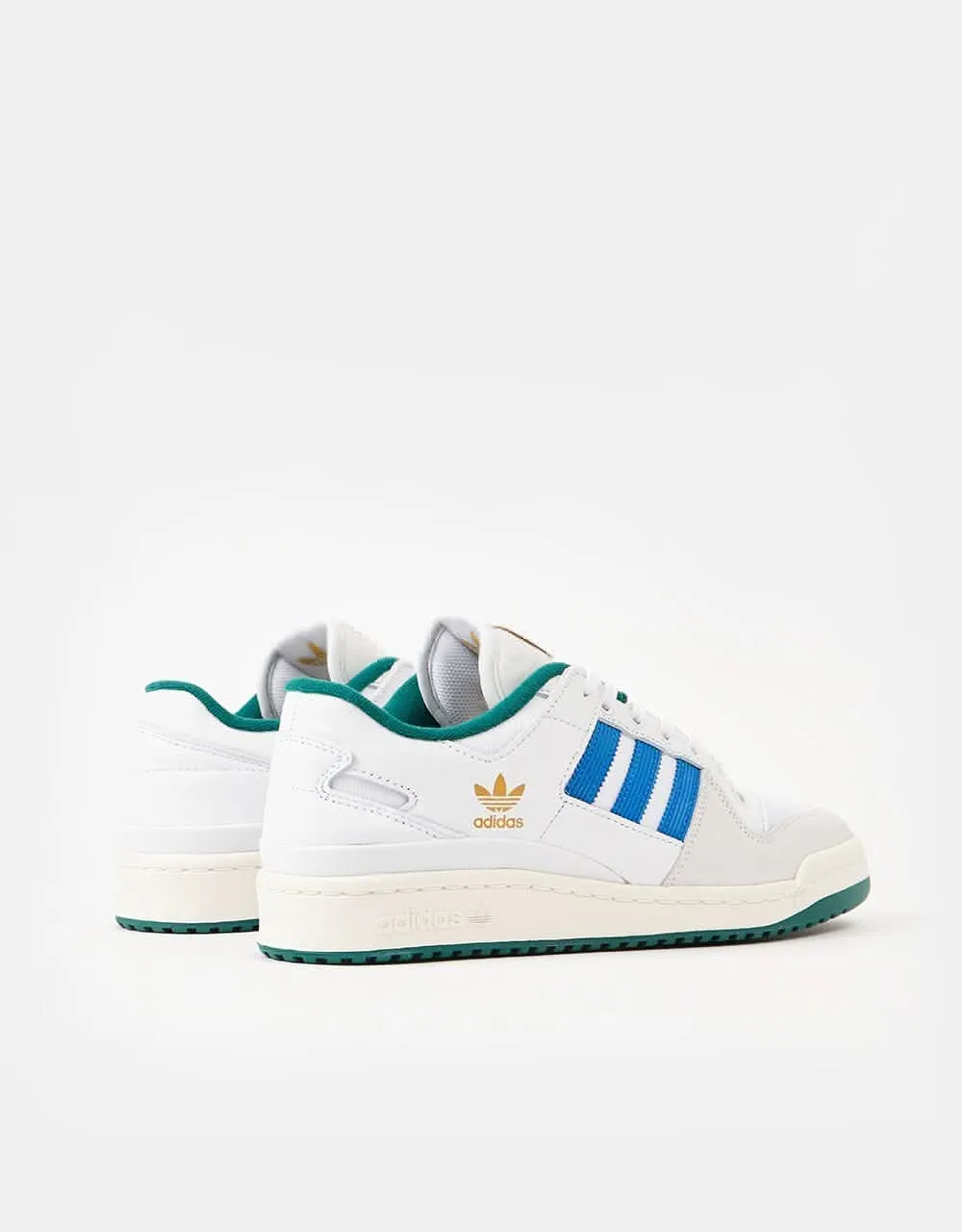 adidas Forum 84 Low ADV Skate Shoes - White/Bluebird/Collegiate Green