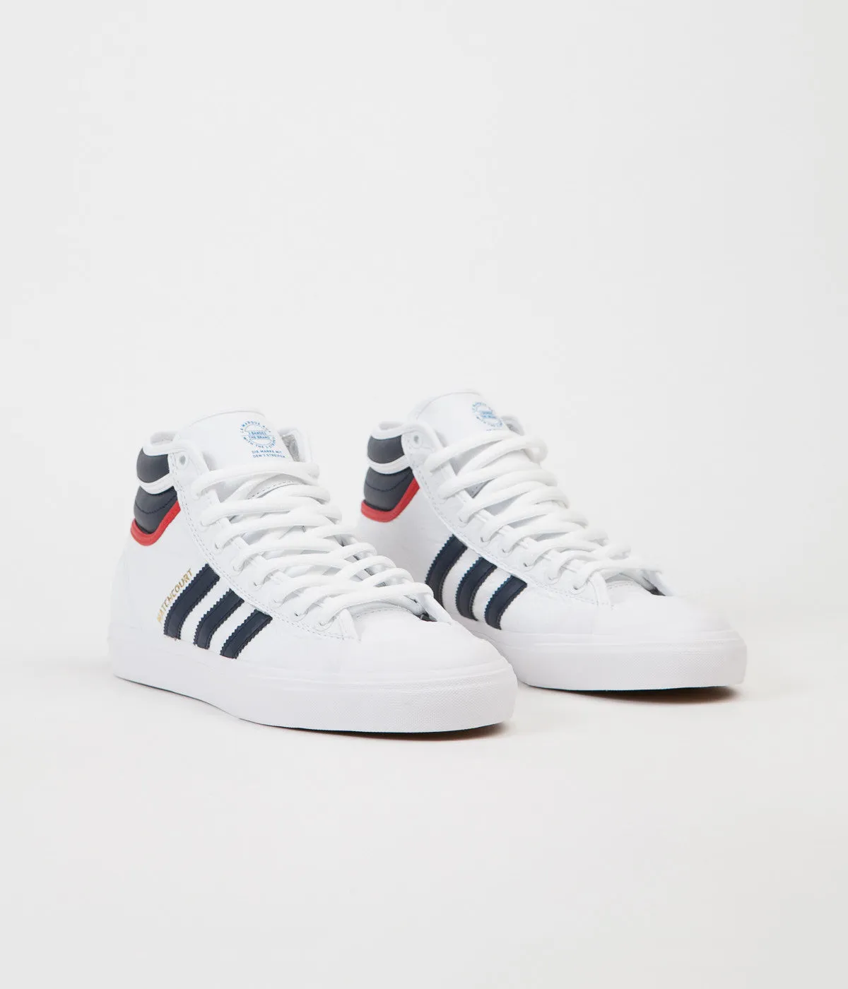 Adidas Matchcourt High RX2 Shoes - White / Collegiate Navy / Scarlet