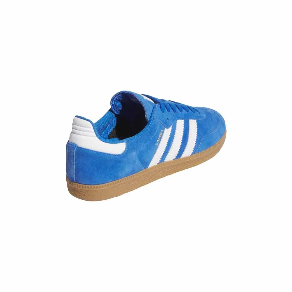 Adidas Skateboarding Samba ADV Bluebird Feather White Gold Metallic Skate Shoes 2025