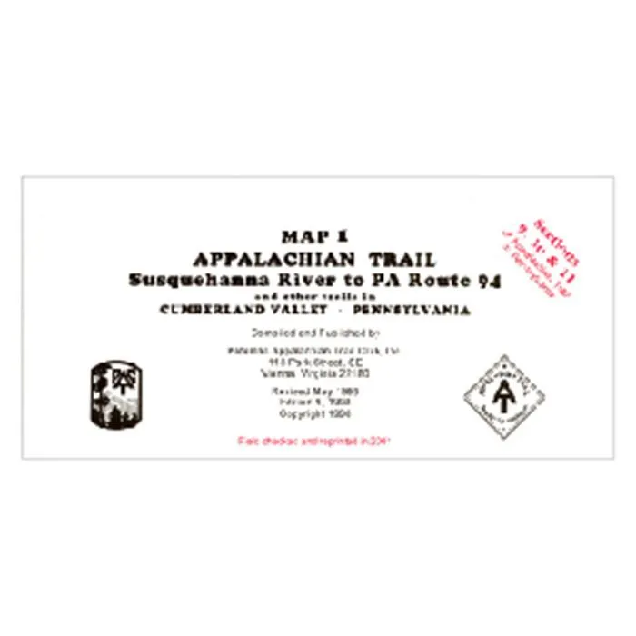 Appalachian Trail Pennsylvania Maps: Cumberland Valley