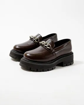 Back To School Minimal Chain Brown Shoe