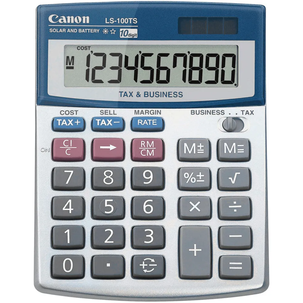 Canon Desktop Calculator LS100TS 10 Digit Solar Battery LS-100TS