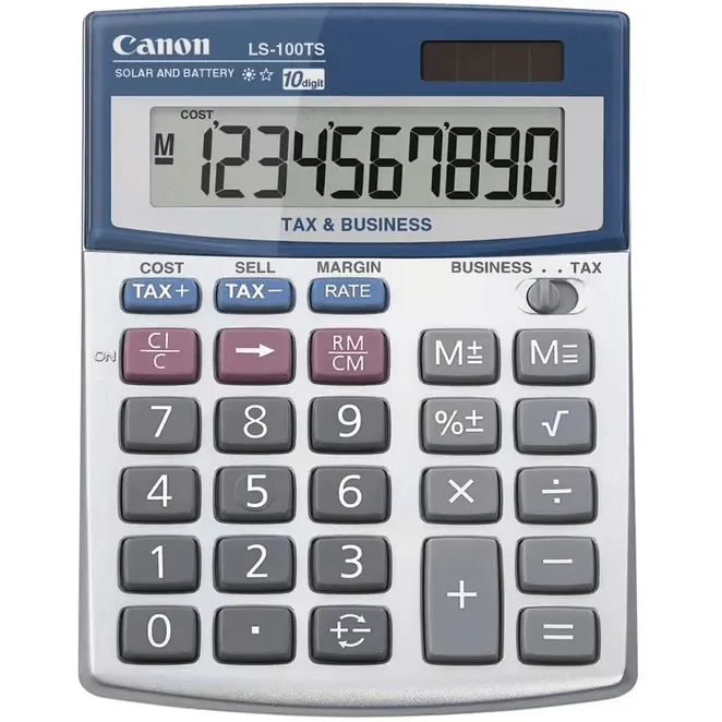 Canon Desktop Calculator LS100TS 10 Digit Solar Battery LS-100TS