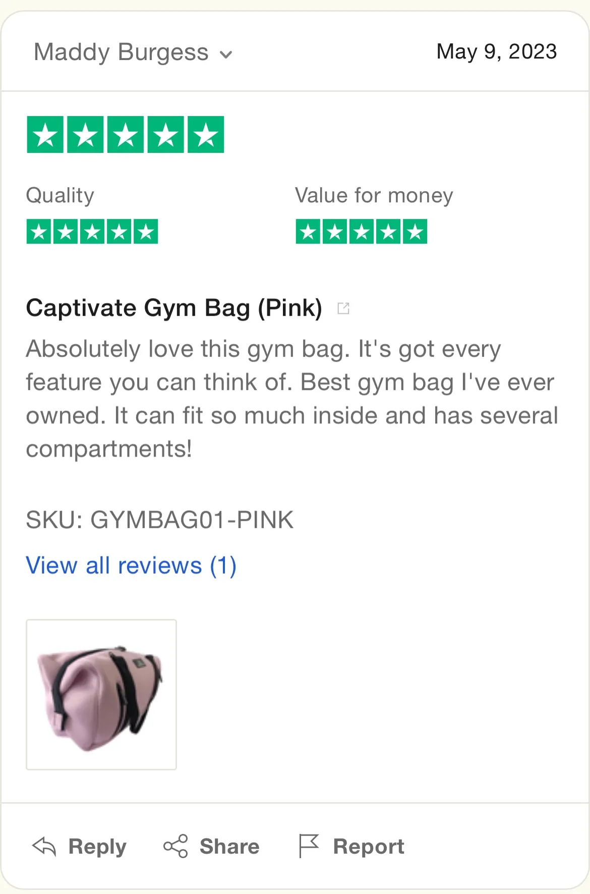 Captivate Gym Bag (Pink)