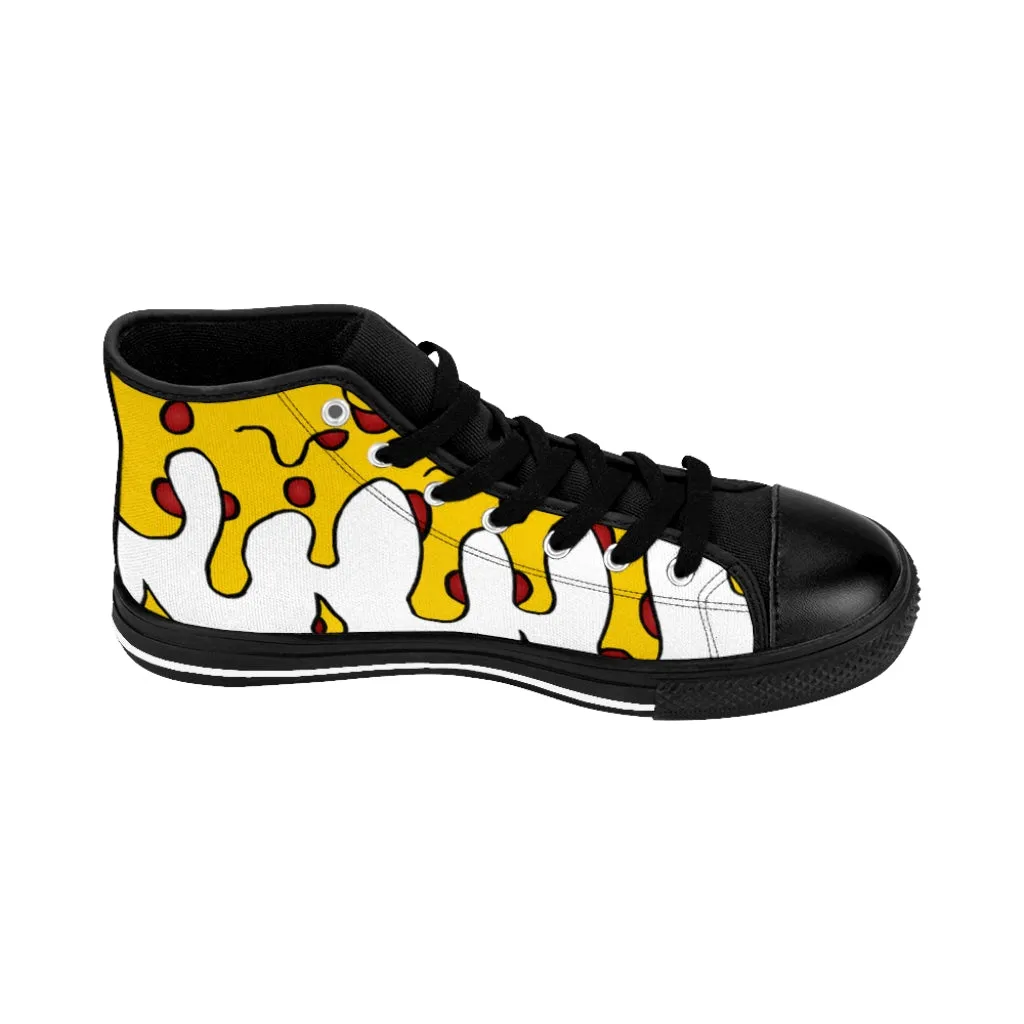 Cheesy Pizza Men's High-top Sneakers