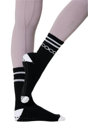 COCO Grip Socks | Black with White