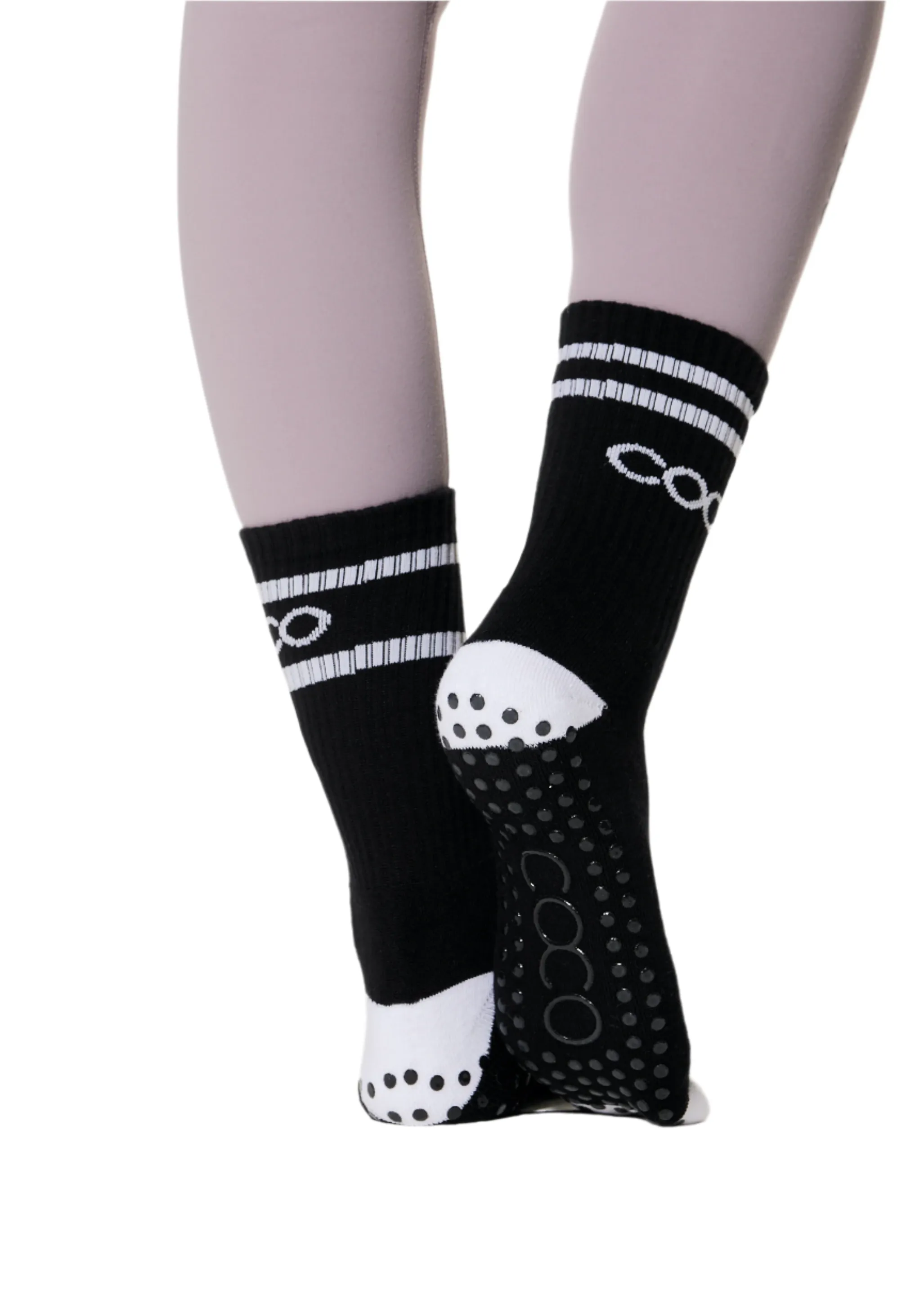 COCO Grip Socks | Black with White