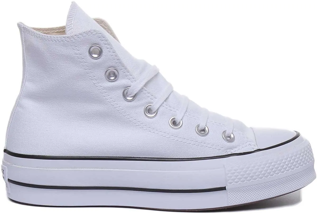 Converse 560846C CT All Star Hi Platform Trainer In White For Women