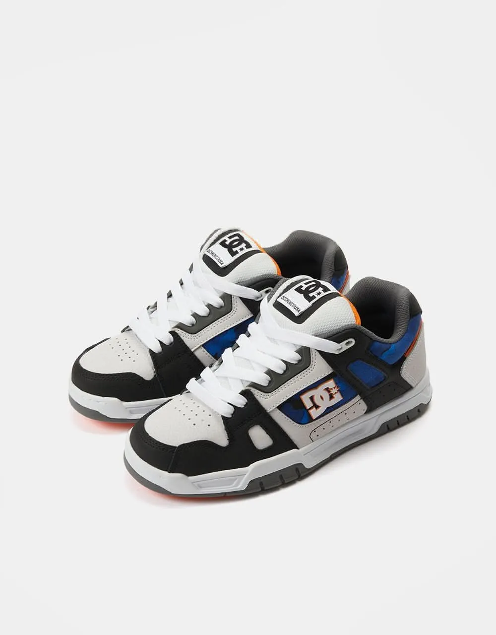 DC Stag Skate Shoes - White/Black/Orange