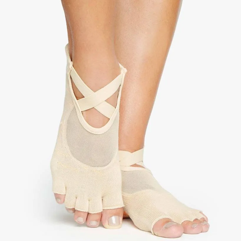 Dunes Toeless Grip Sock - Sand