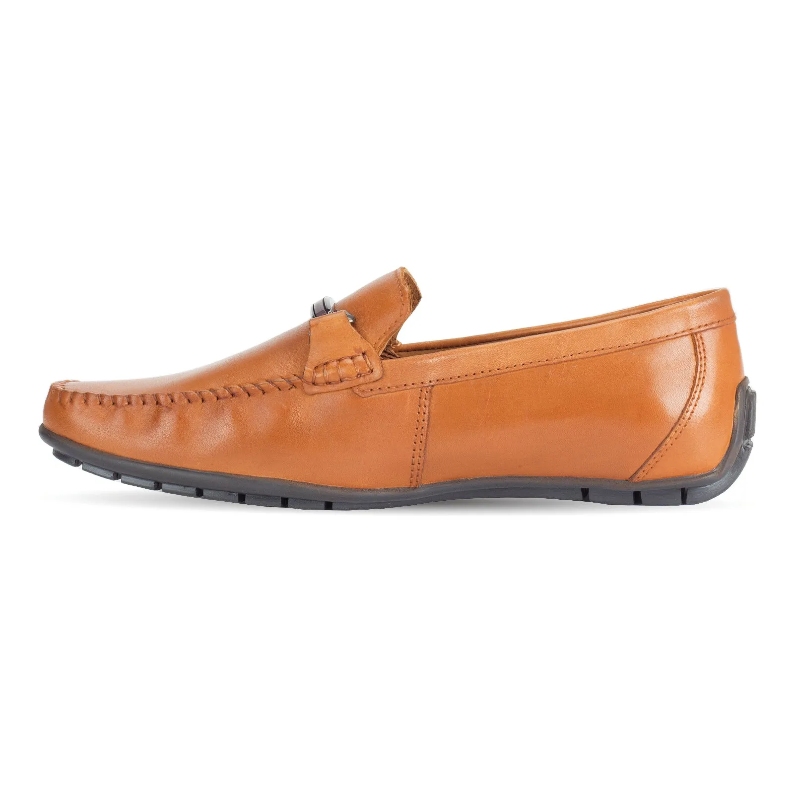 Ethan Mens Leather Horse-bit loafer