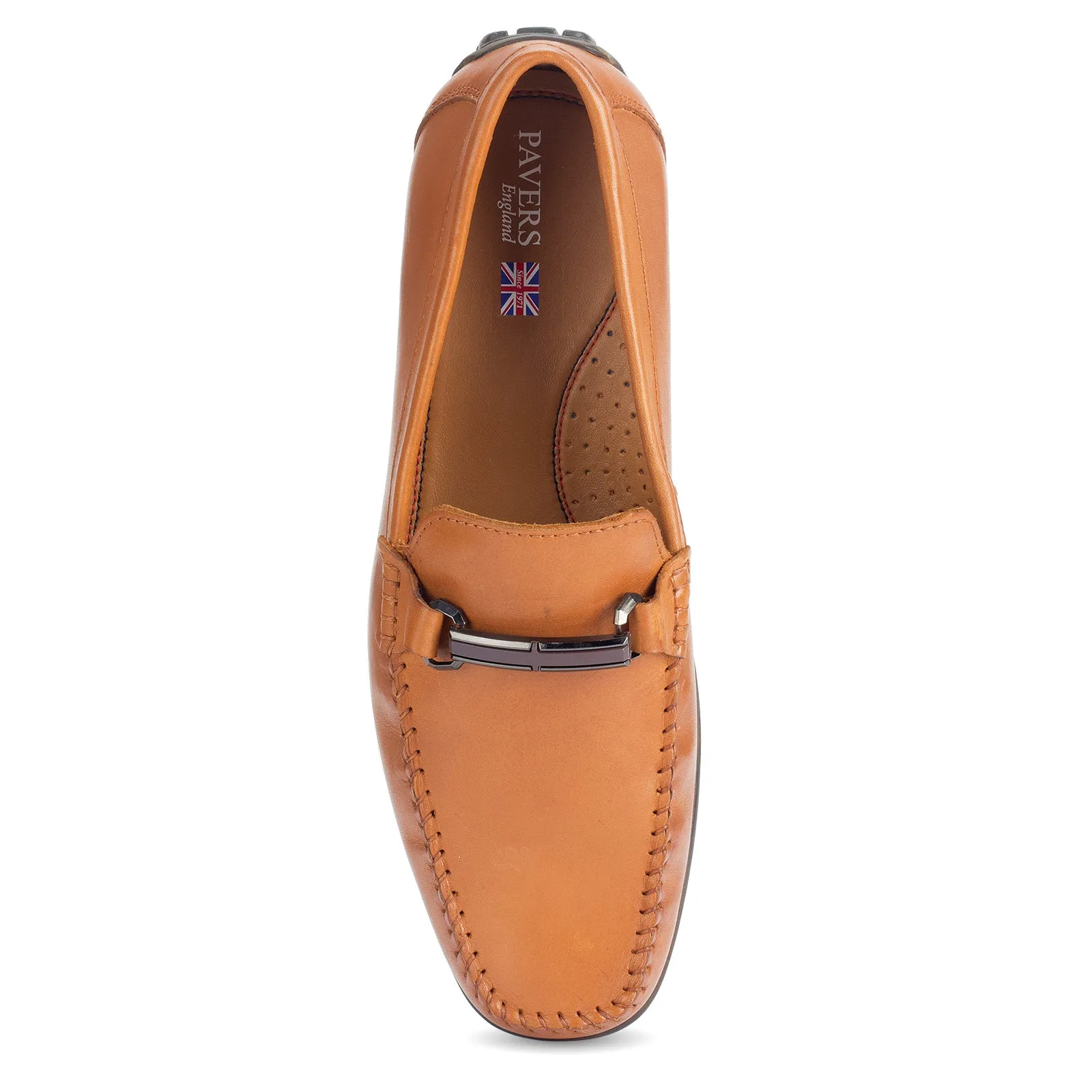 Ethan Mens Leather Horse-bit loafer