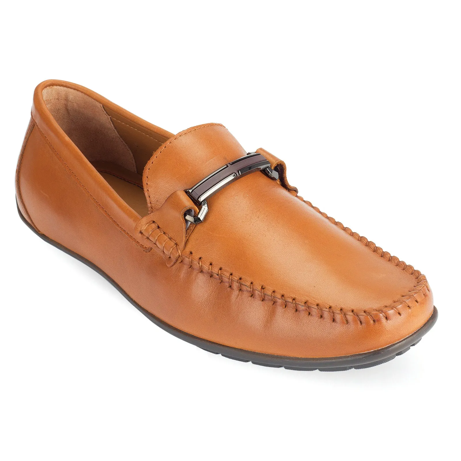 Ethan Mens Leather Horse-bit loafer