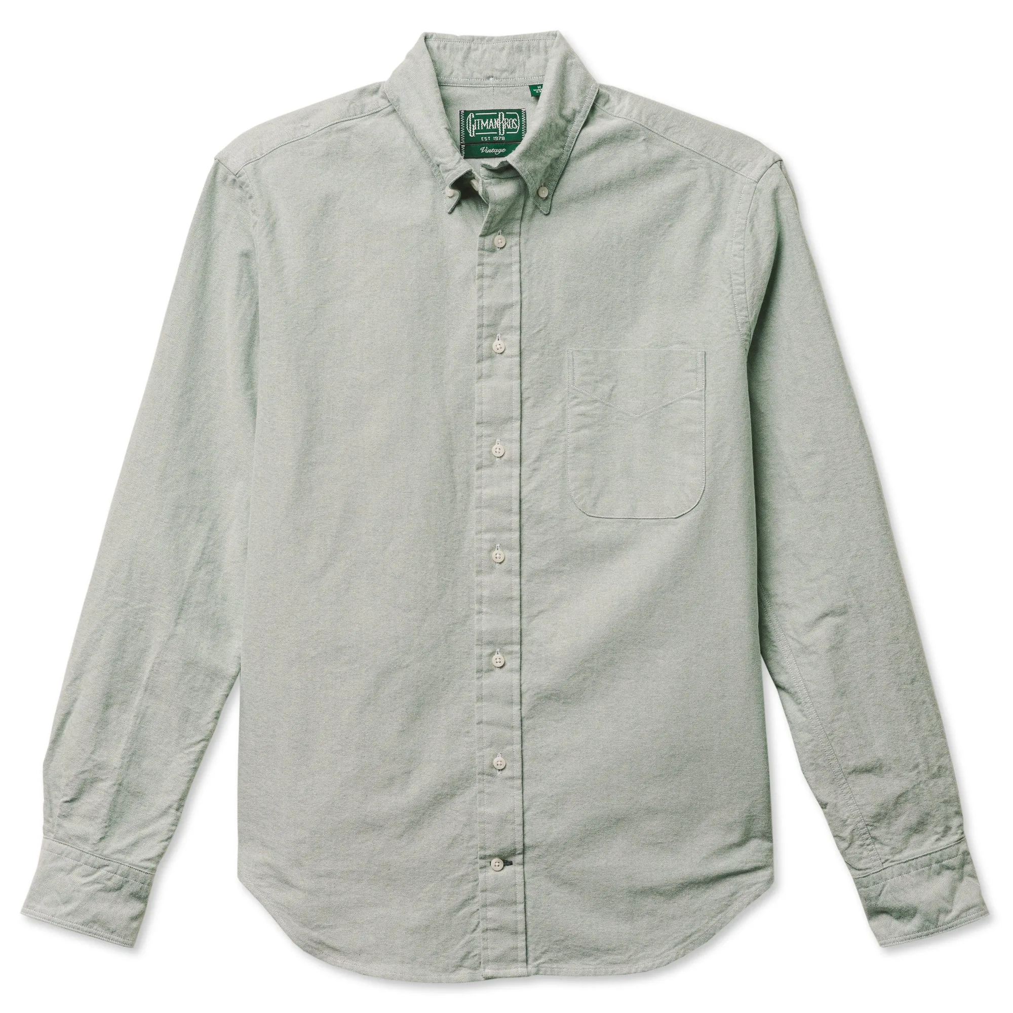 Green Brushed Fall Oxford