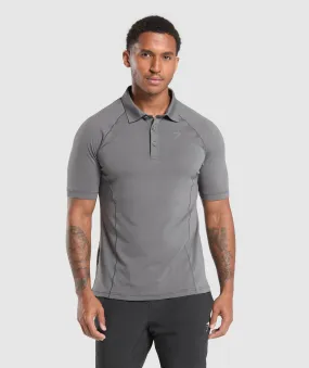 Gymshark Performance Polo Shirt - Pitch Grey