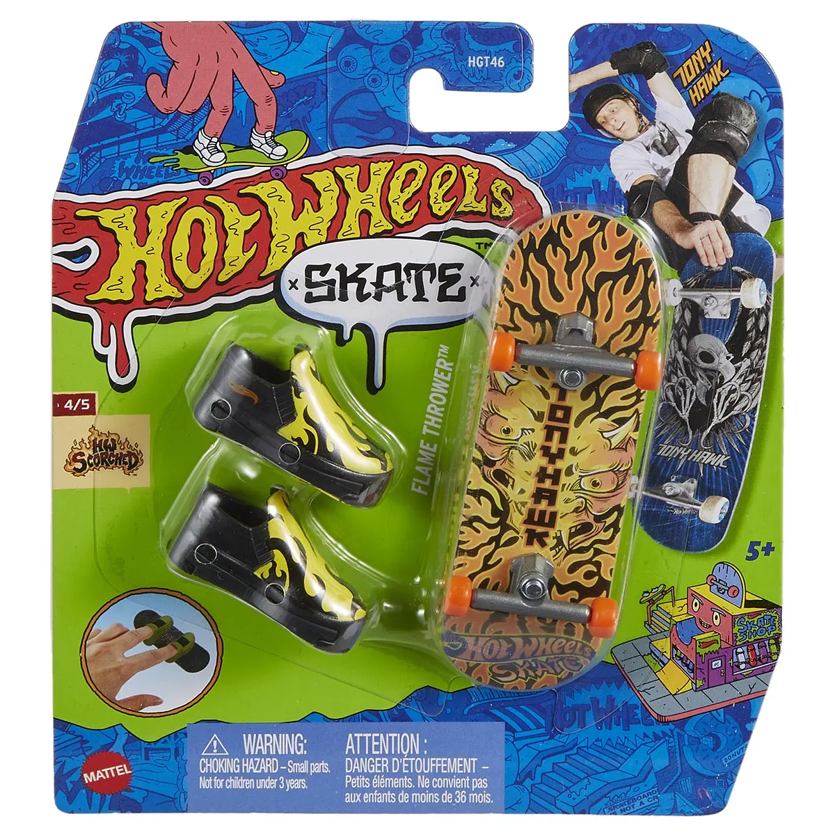 Hot Wheels Skate - HW Scorched 4/5 - Flame Thrower Fingerboard