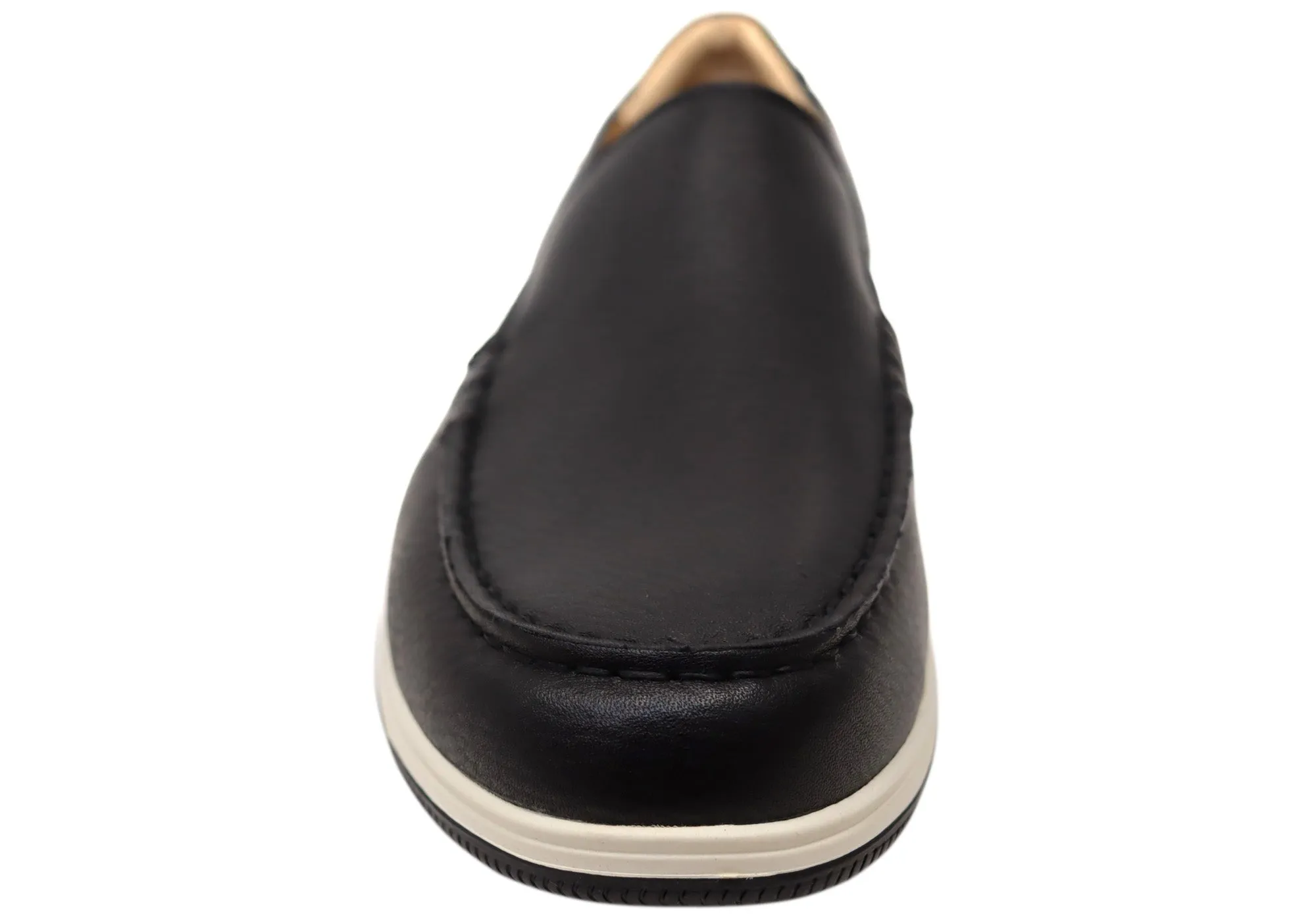 Hush Puppies David Mens Extra Wide Width Leather Comfortable Slip On Shoes