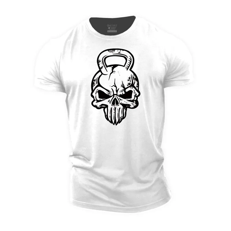 Kettlebell Skull Cotton T-Shirt