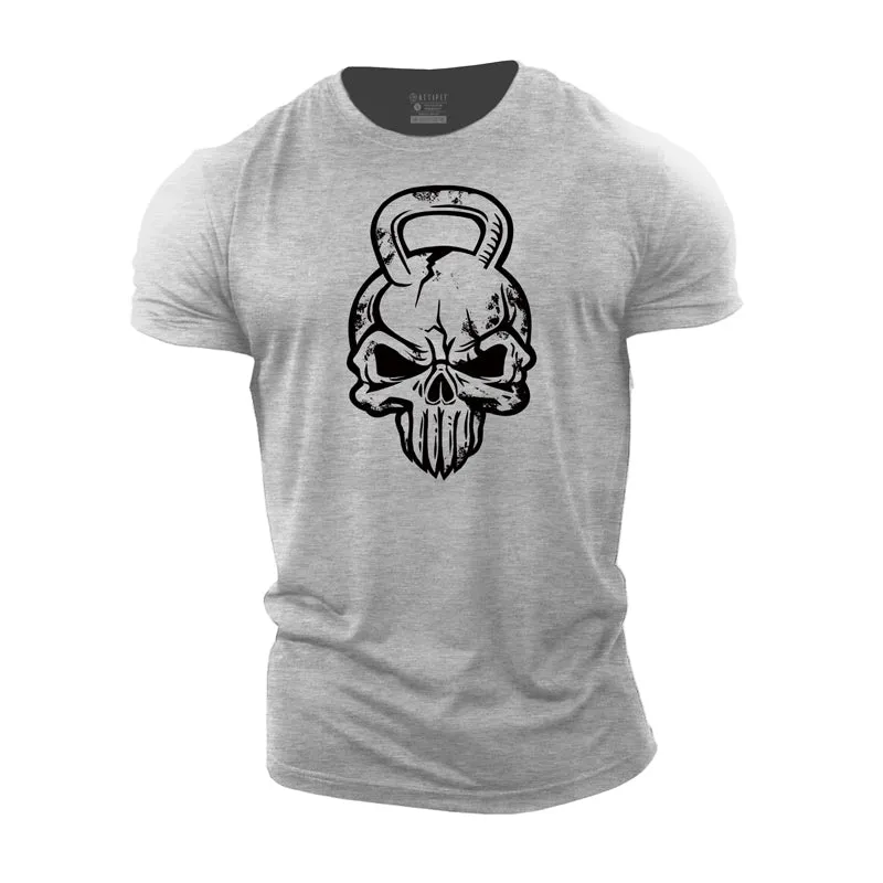 Kettlebell Skull Cotton T-Shirt