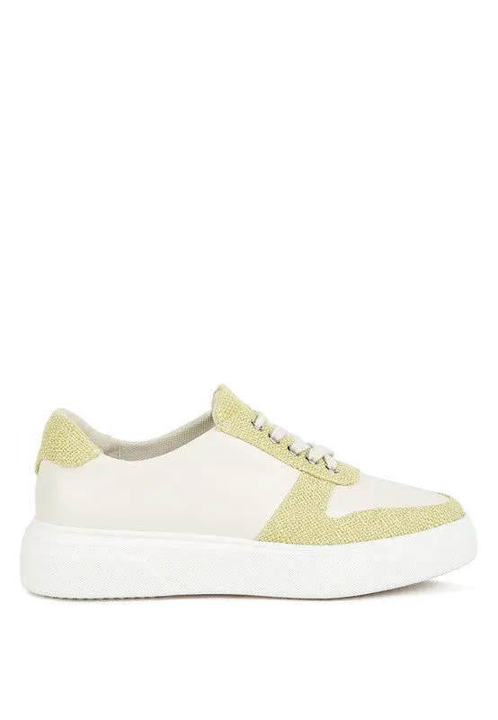 Kjaer Dual Tone Leather Sneakers