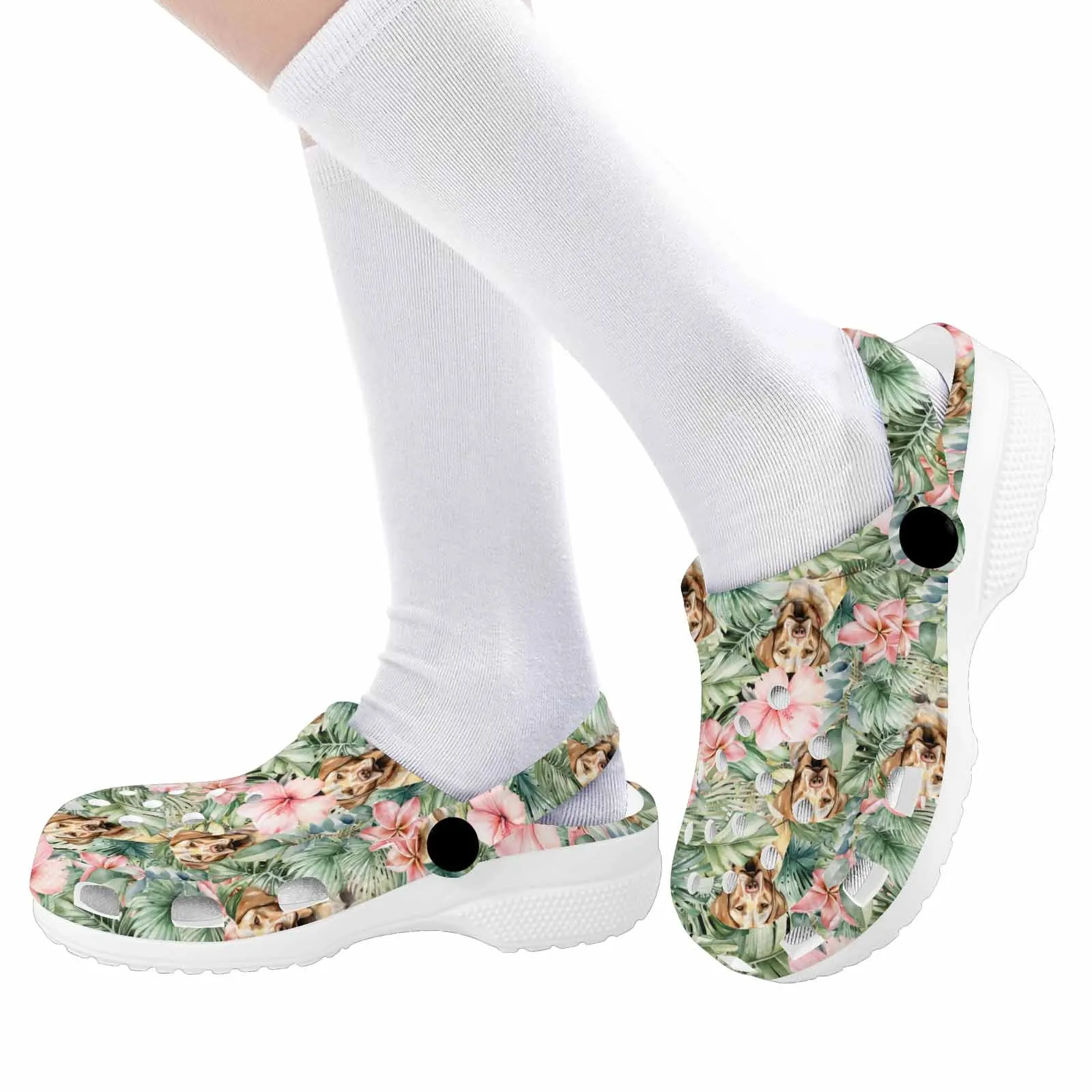 Labradors test  Custom Print Kids Clogs