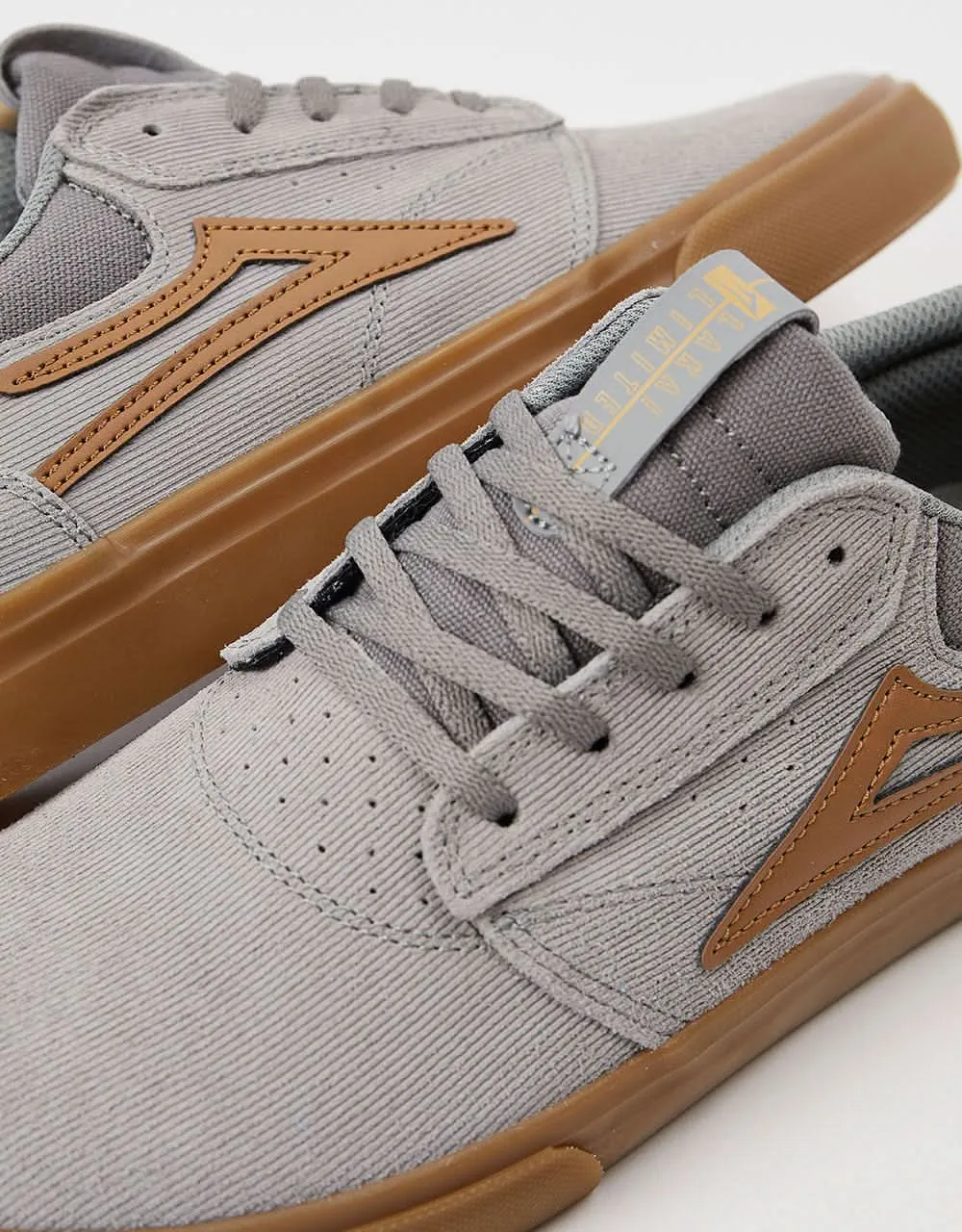 Lakai Griffin Skate Shoes - Grey/Gum Cord Suede