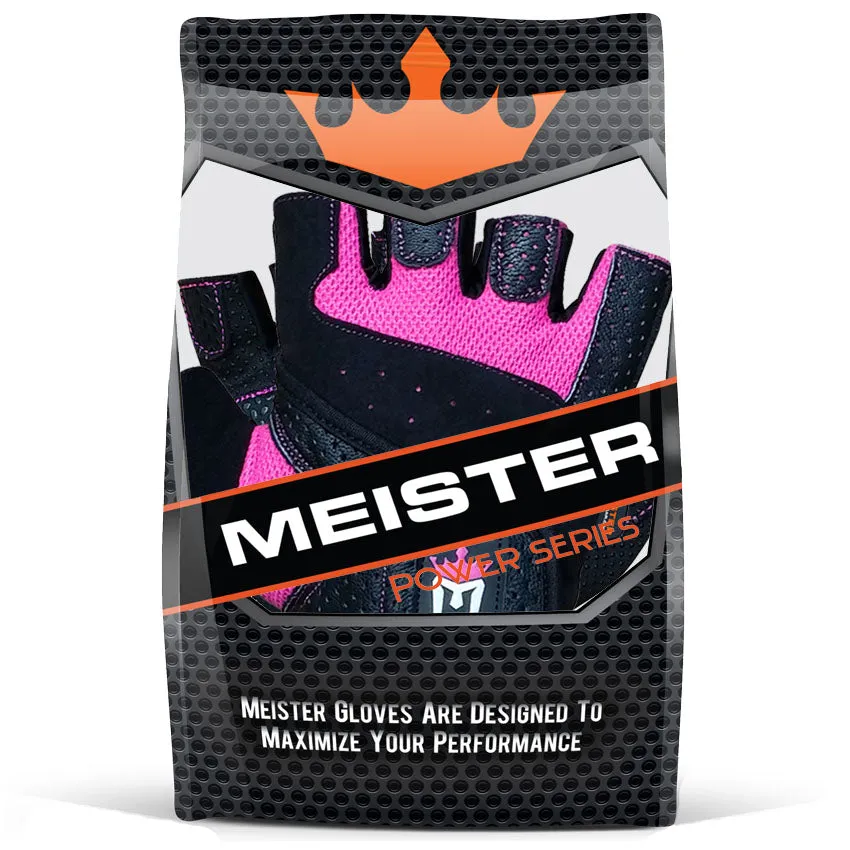 Meister Women's Fit Weight Lifting Gloves - Black/Pink