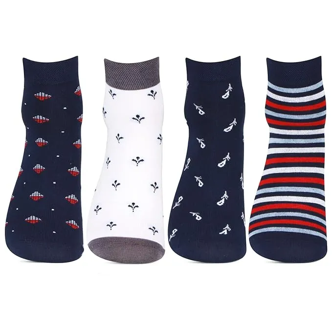 Men Ankle Length Formal/Office Socks - Pack Of 4