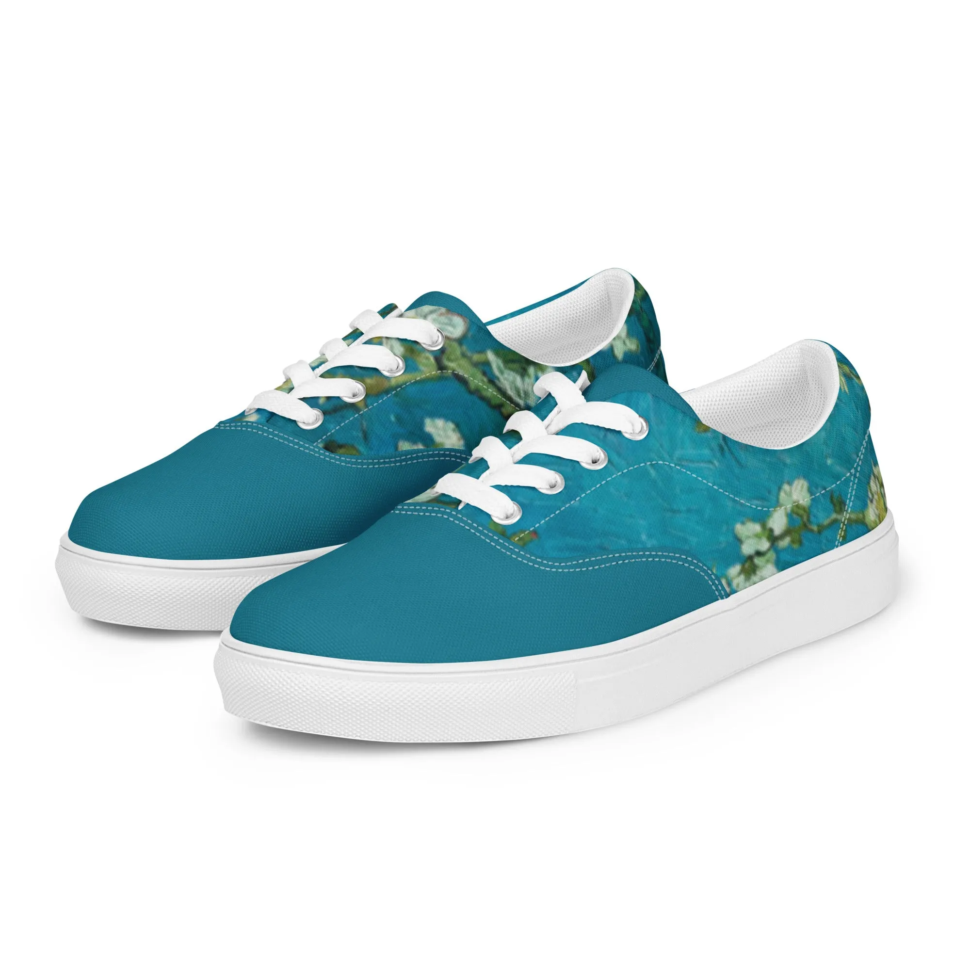 Men’s Almond Blossoms lace-up canvas shoes