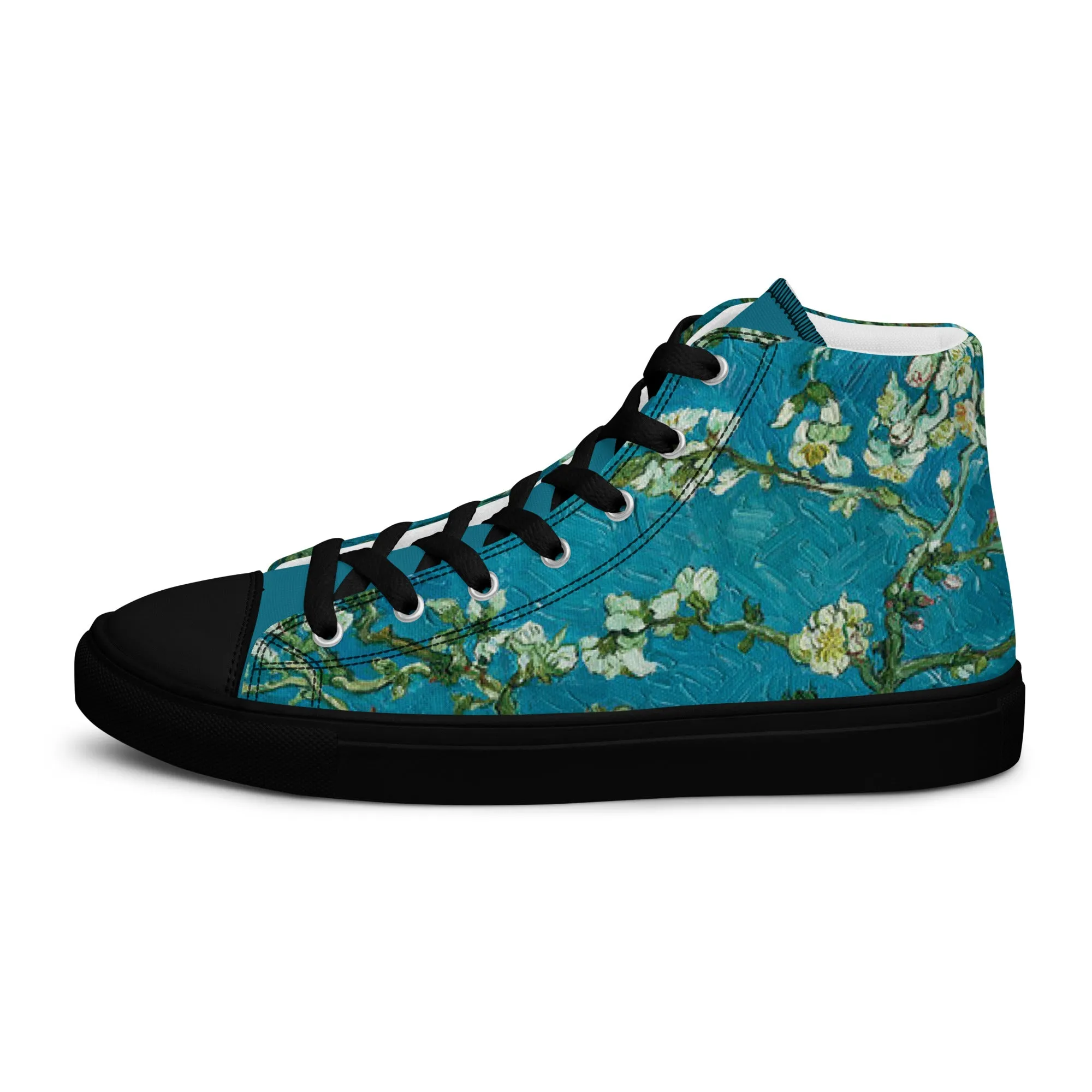 Men’s Van Gogh Almond Blossoms high top canvas shoes