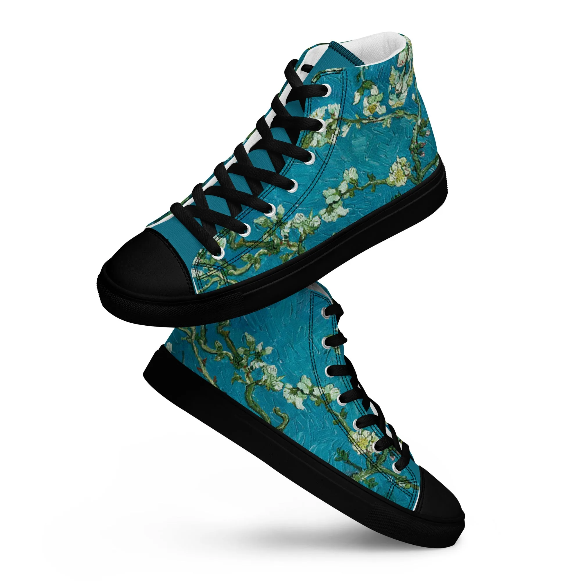 Men’s Van Gogh Almond Blossoms high top canvas shoes