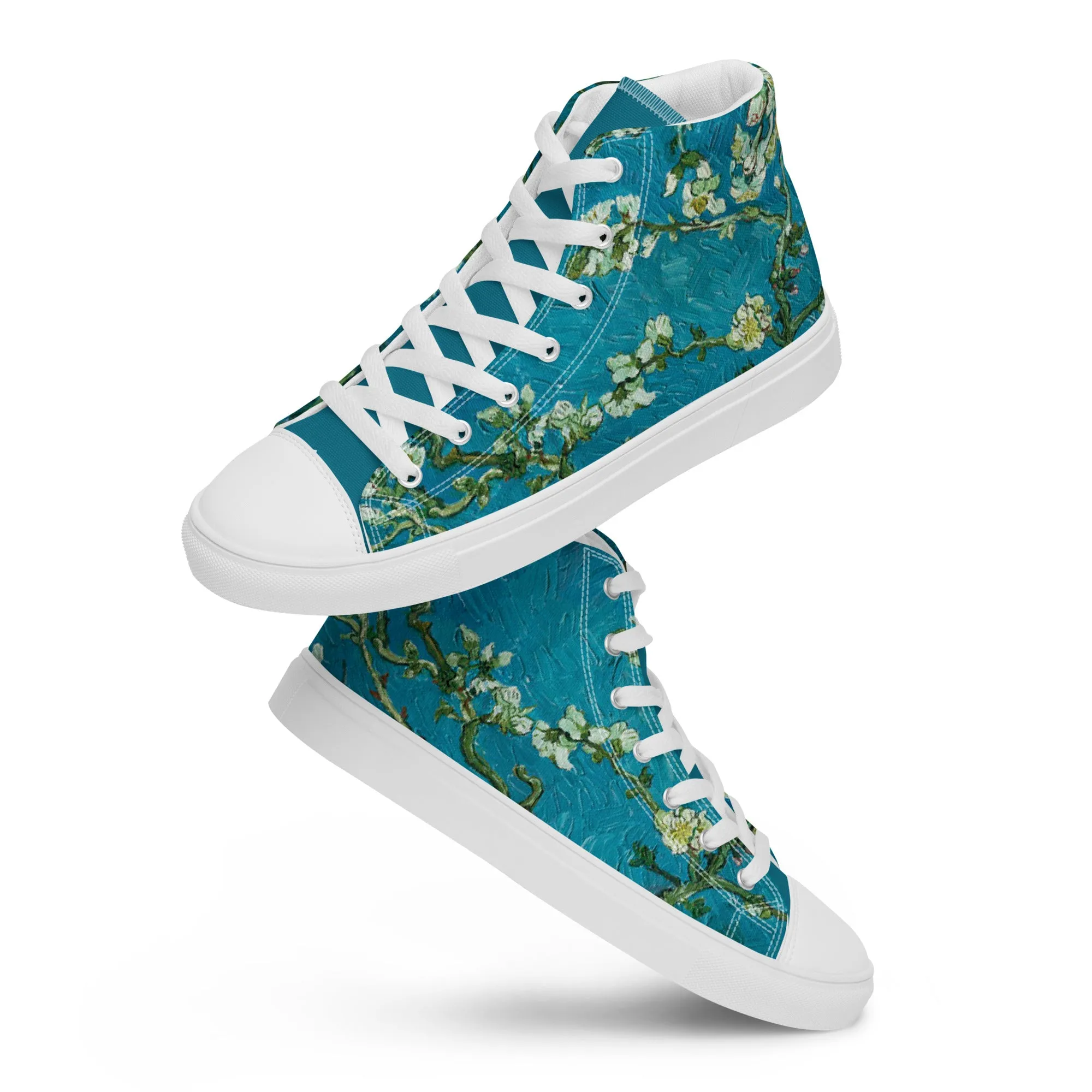 Men’s Van Gogh Almond Blossoms high top canvas shoes