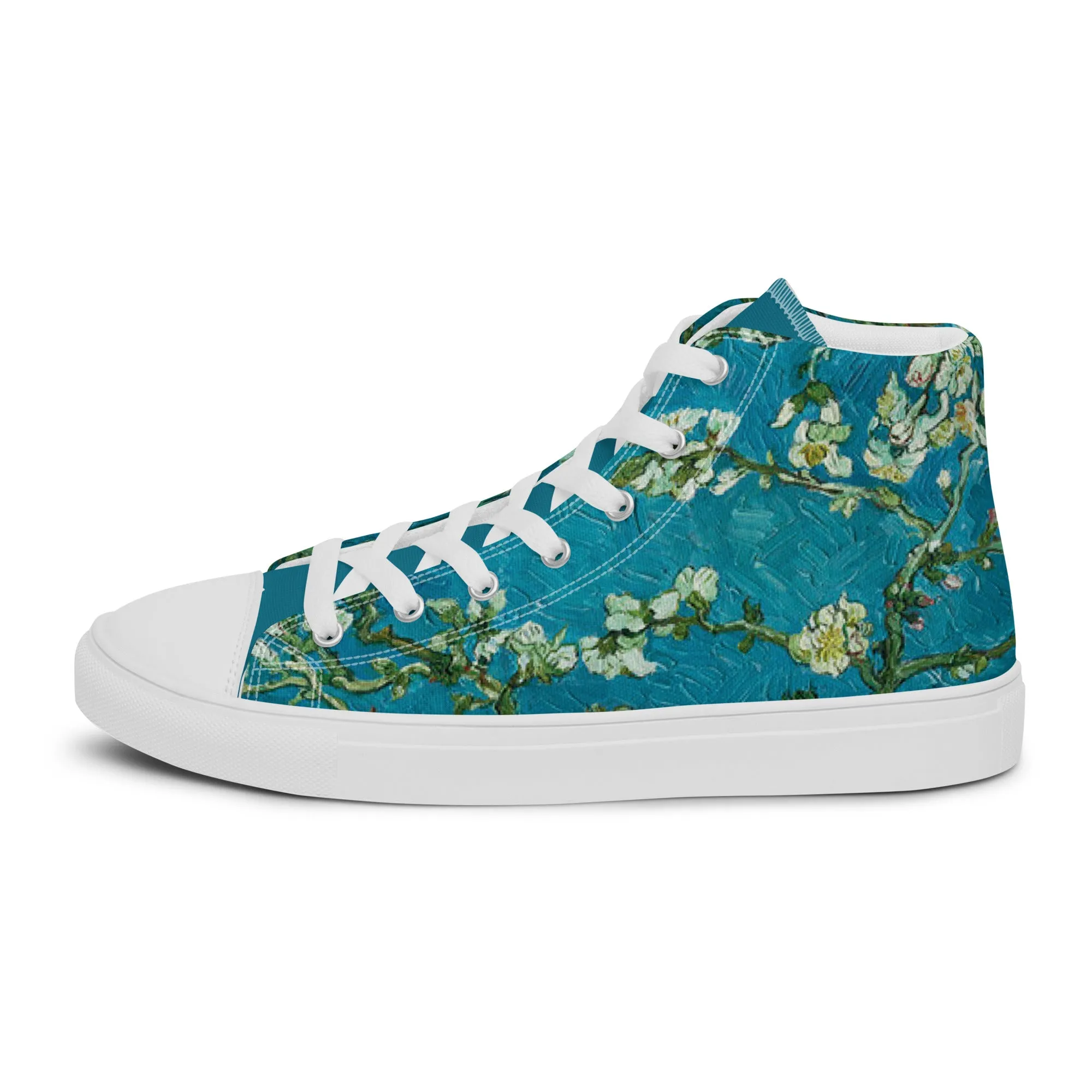 Men’s Van Gogh Almond Blossoms high top canvas shoes