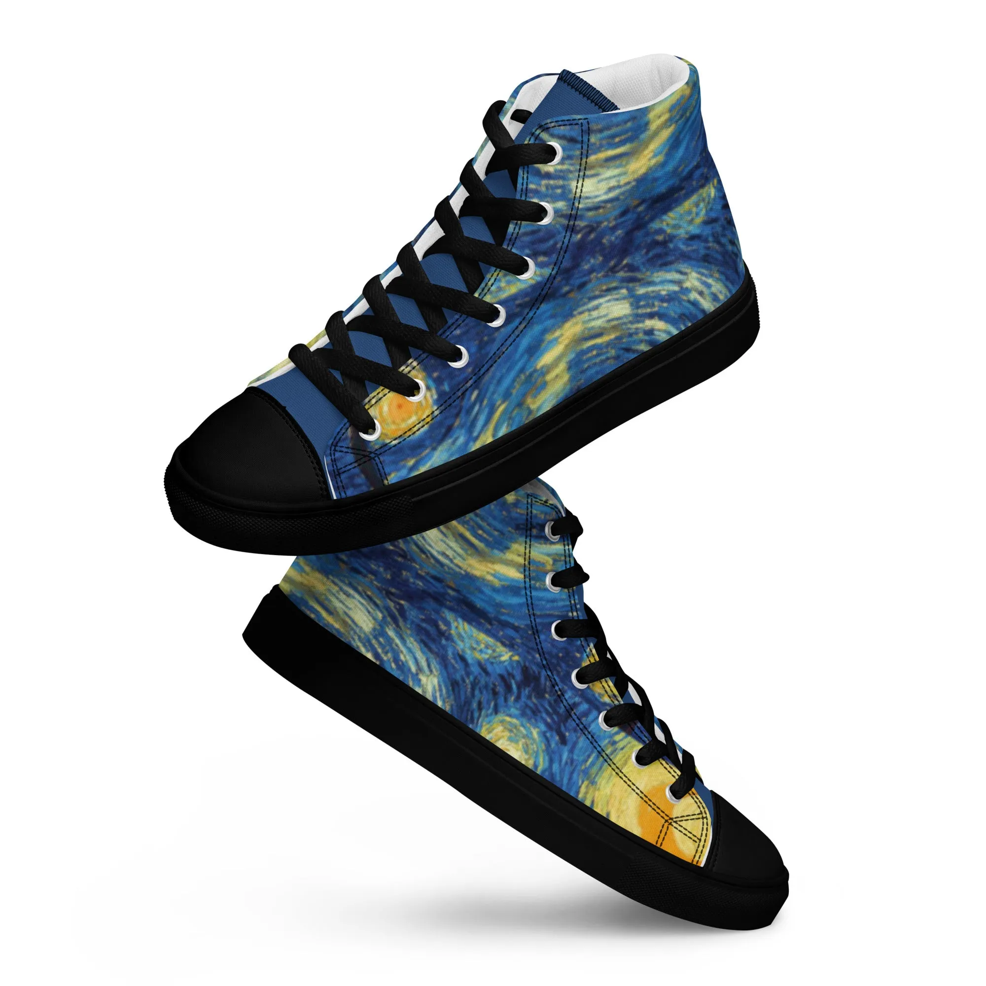 Men’s Van Gogh Inspired Starry Night high top canvas shoes