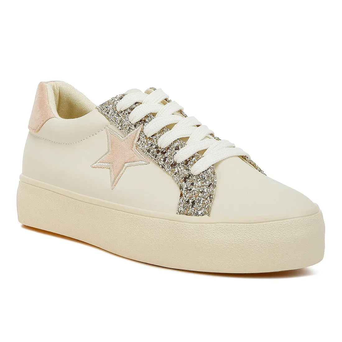 Metallic Star Glitter Sneakers