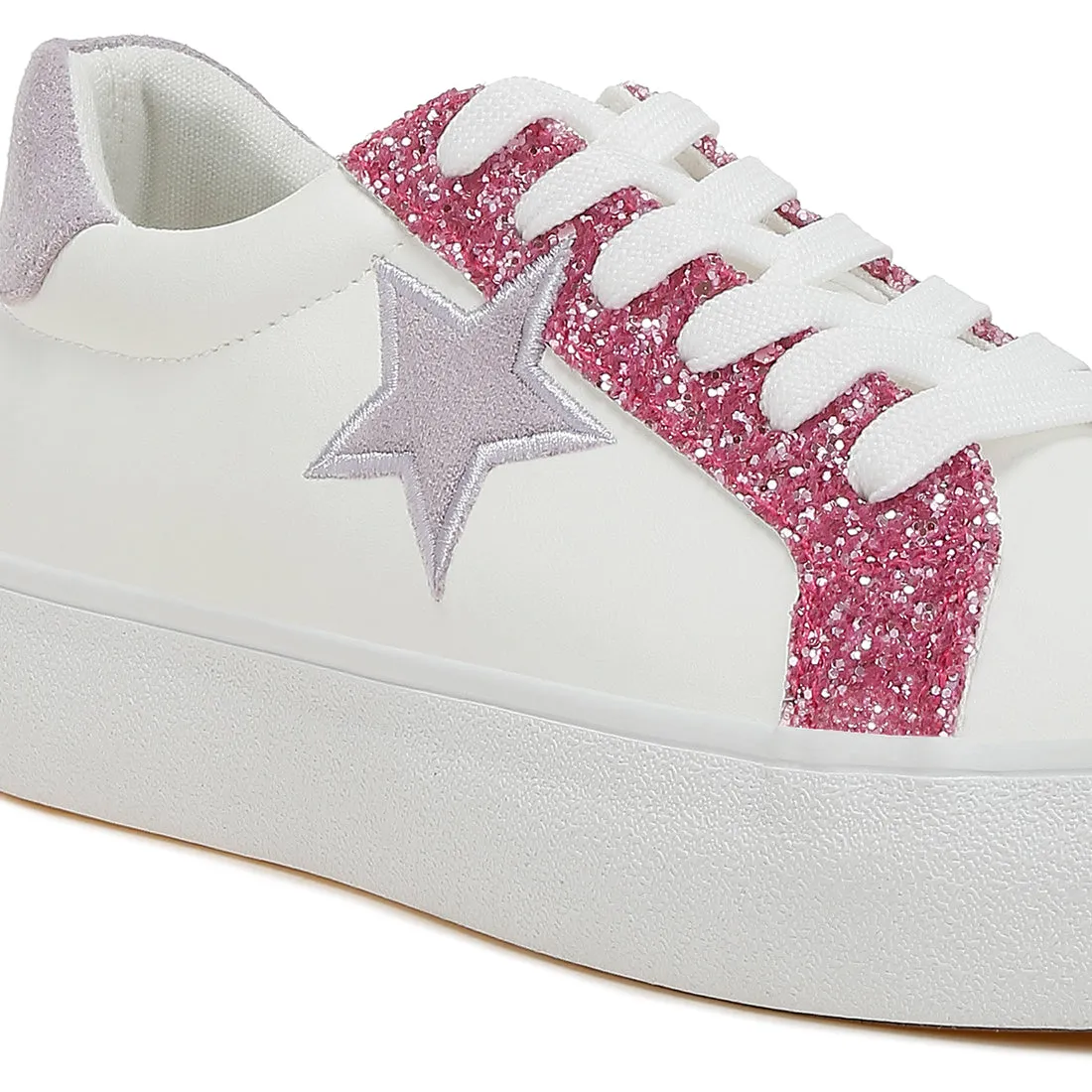 Metallic Star Glitter Sneakers