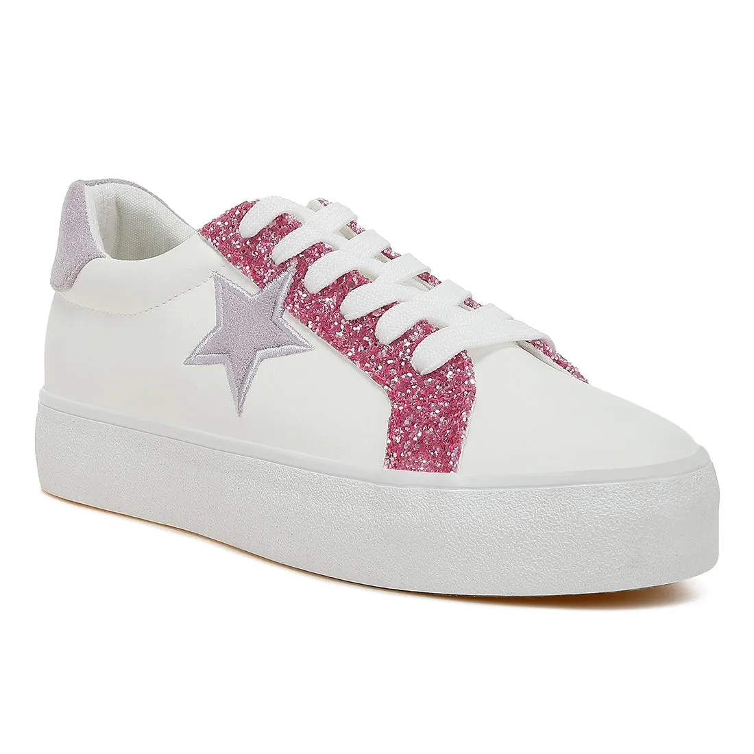 Metallic Star Glitter Sneakers