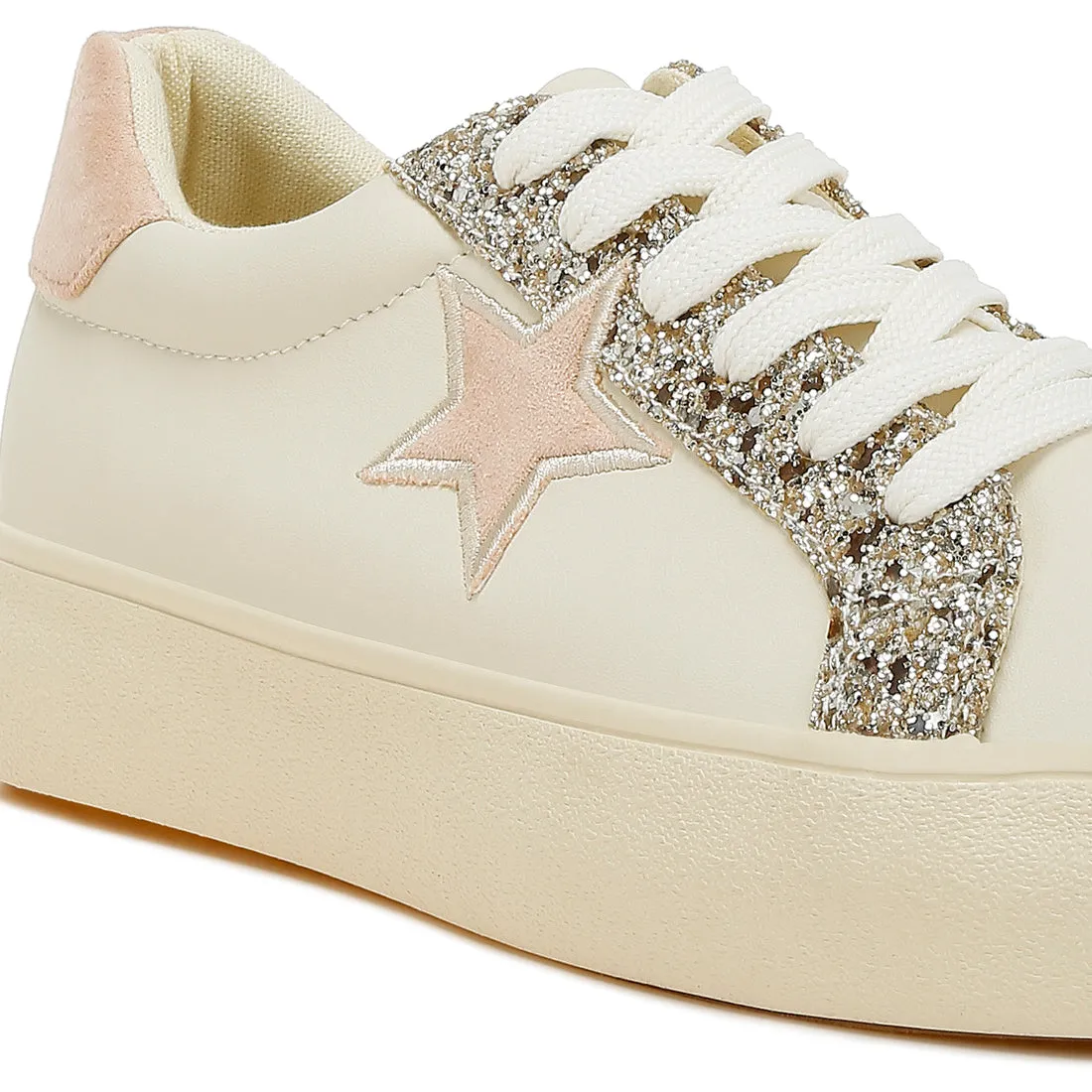 Metallic Star Glitter Sneakers