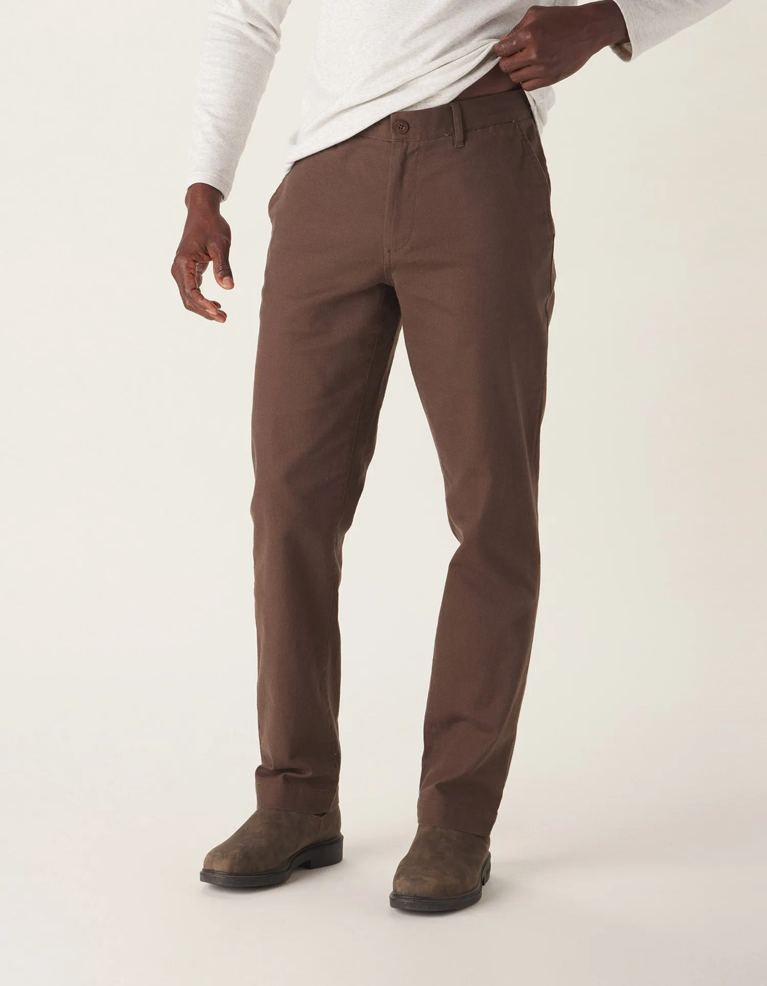 Normal Stretch Canvas Pant in Brown Canvas