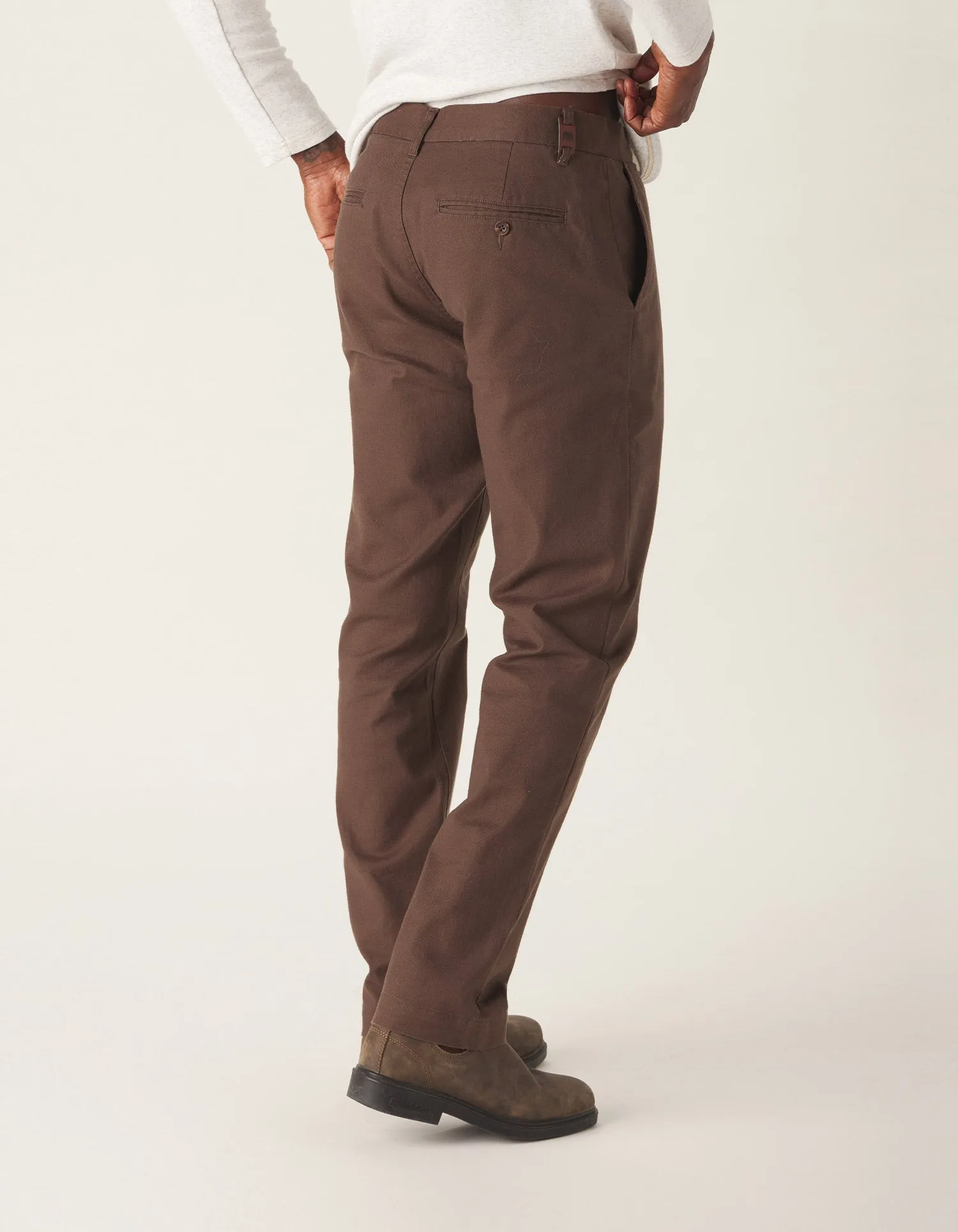 Normal Stretch Canvas Pant in Brown Canvas