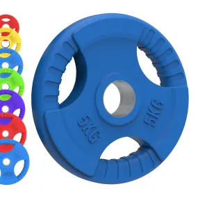 Olympic Tri-Grip Rubber Weight Plates - Colour Pairs & Sets