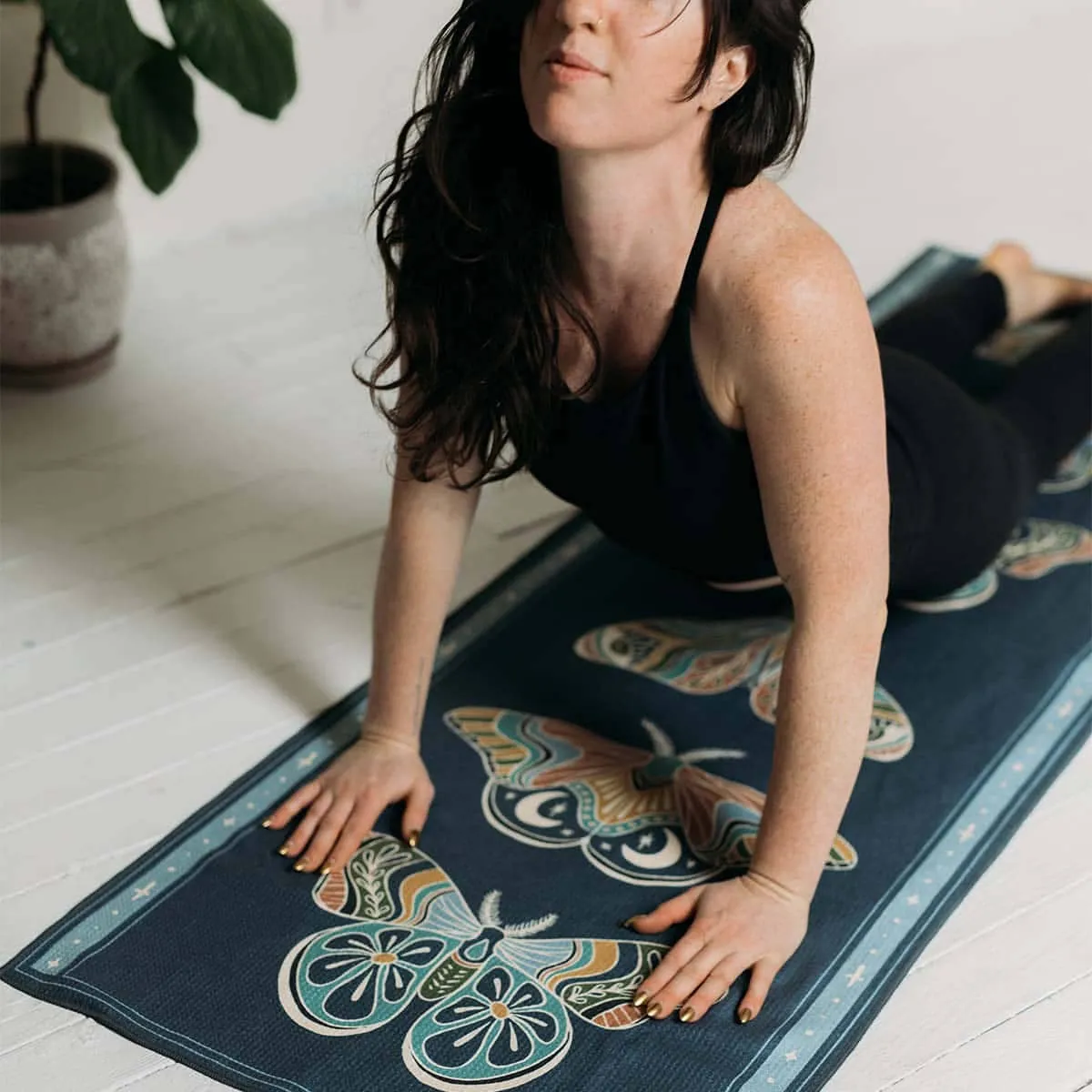 Painted Moth Yoga Towel