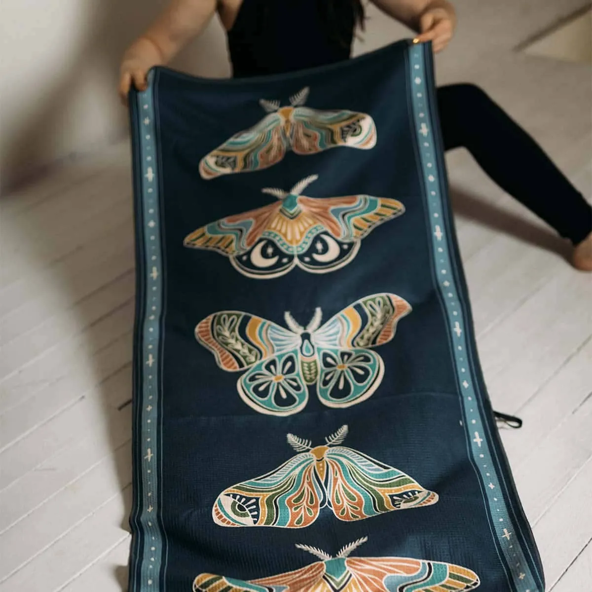 Painted Moth Yoga Towel