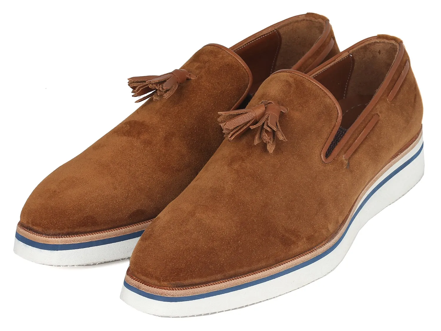 Paul Parkman Men's Camel Suede Loafers