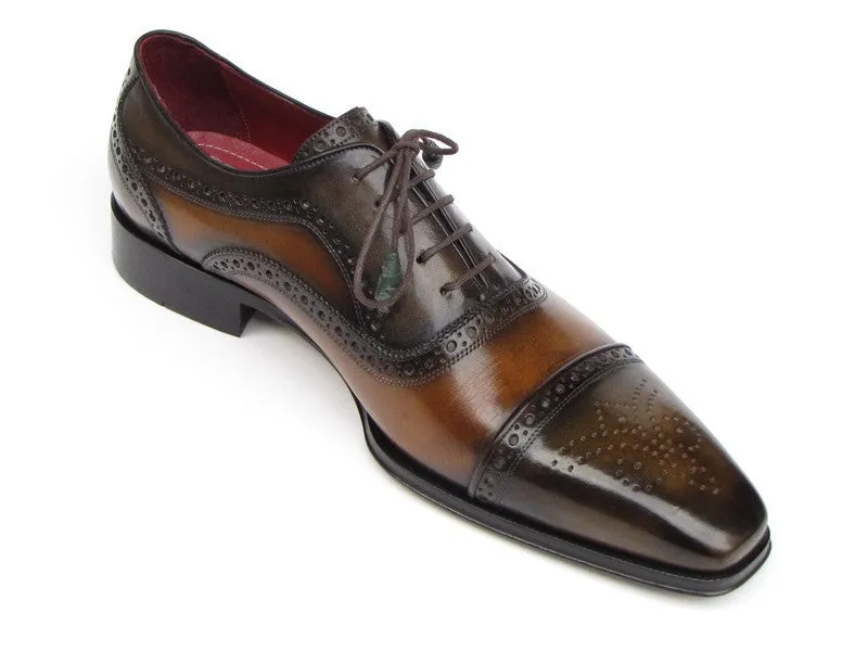 Paul Parkman Men's Hand-Painted Captoe Oxfords