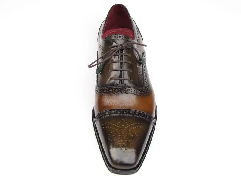 Paul Parkman Men's Hand-Painted Captoe Oxfords