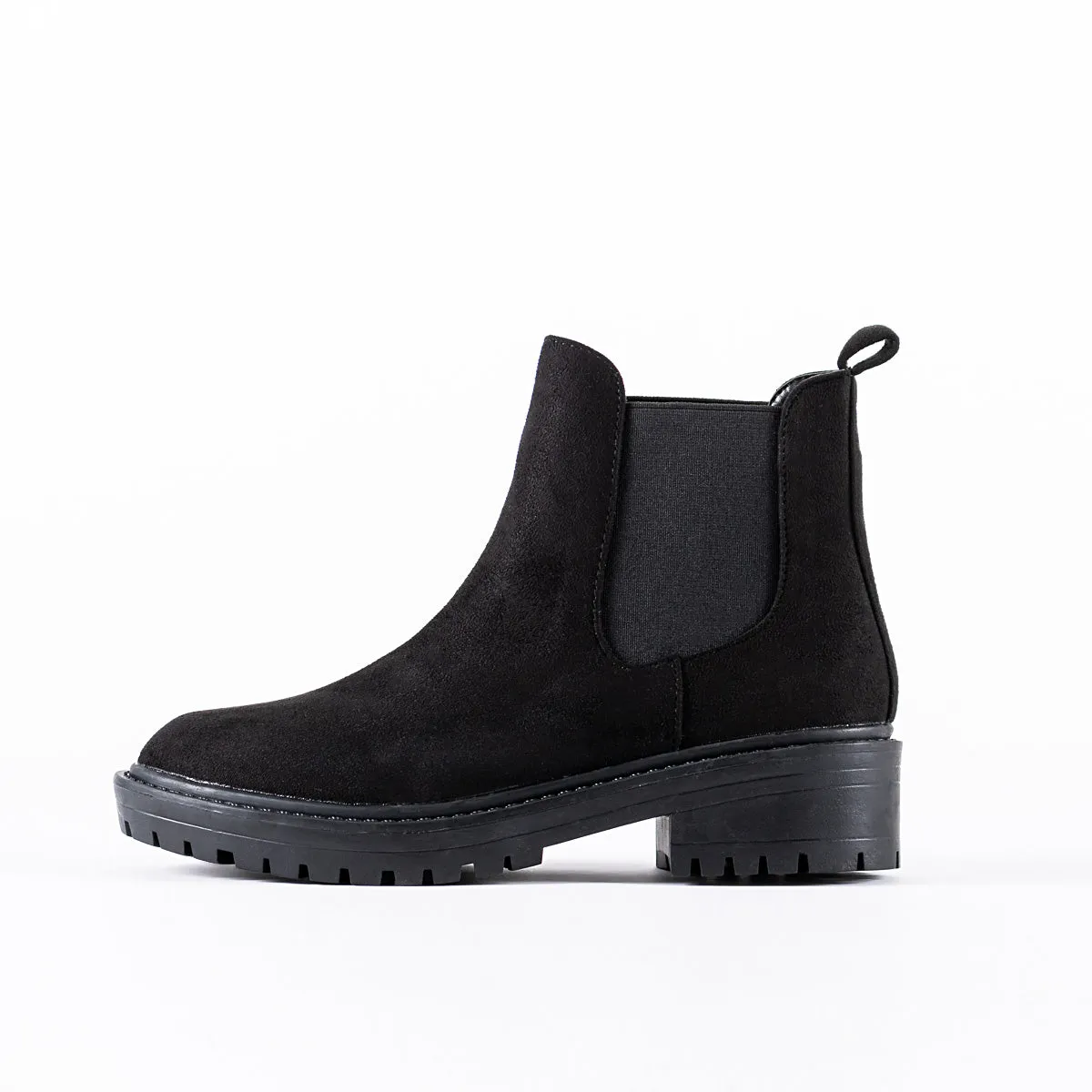 RAID Radar Chunky Boot in Black Suede