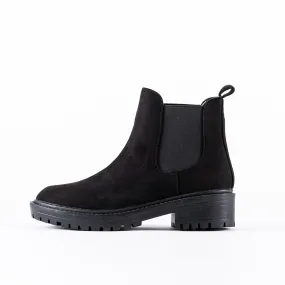 RAID Radar Chunky Boot in Black Suede